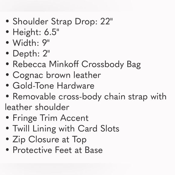 REBECCA MINKOFF Fringe Mini MAC
Leather Crossbody Bag light Brown - Picture 4 of 17